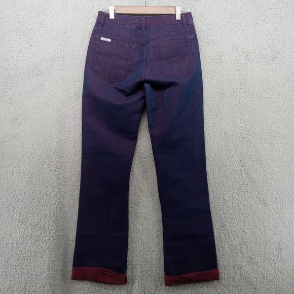 Revolt Pants Womens 7/8 Purple Mid Rise Bootcut‎ Denim Jeans Punk Kawaii - Picture 6 of 11